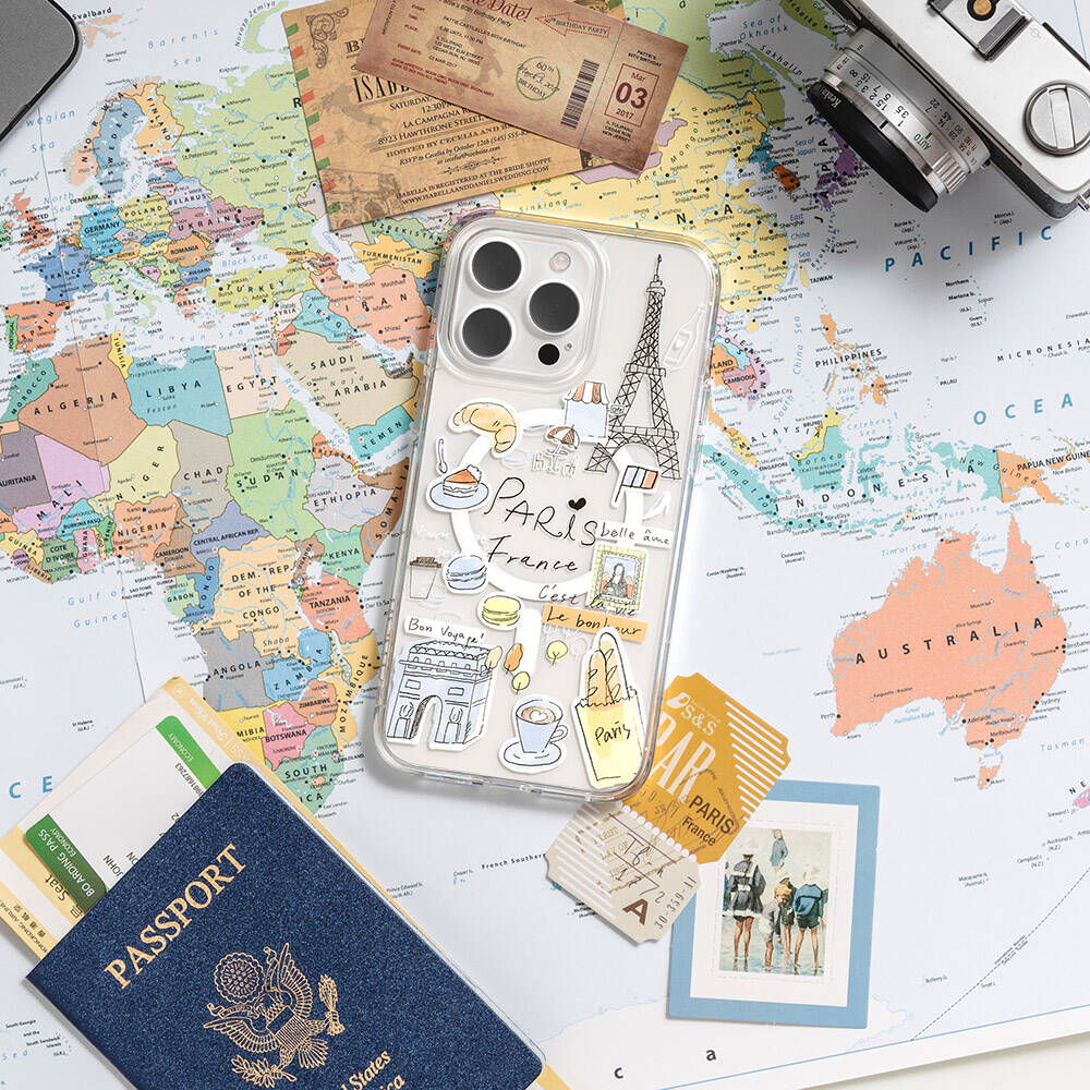 Switcheasy City-M Paris iPhone 15 Pro M-safe Şarj Özellikli Çizim Desenli Şok Önleyicili Şeffaf Lisanslı Kılıf Switcheasy City-M Paris iPhone 15 Pro M-safe Şarj Özellikli Çizim Desenli Şok Önleyicili Şeffaf Lisanslı Kılıf
